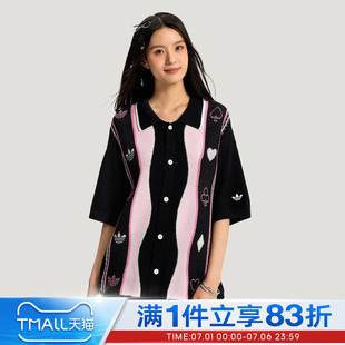 adidas阿迪达斯三叶草男女U POLO SS运动休闲针织开衫外套KY8309