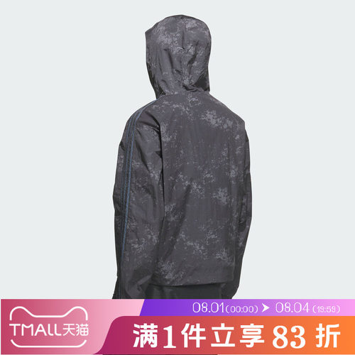 adidas阿迪达斯三叶草男子运动休闲梭织连帽夹克外套KC1433