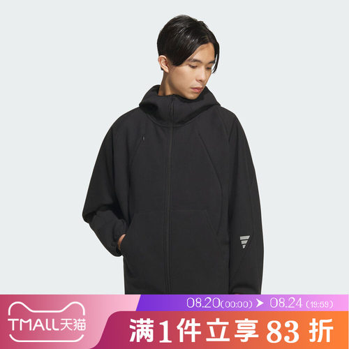 adidas阿迪达斯男子FOS运动休闲连帽夹克外套KC6076