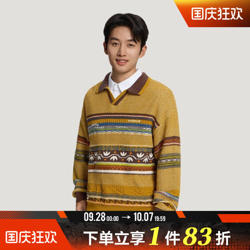 adidas阿迪达斯三叶草男子TOC POLO LS运动休闲套头衫毛衣LD3288