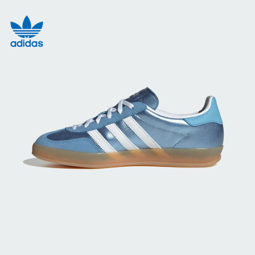 adidas阿迪达斯三叶草男女鞋GAZELLEINDOORW运动休闲鞋JS1407