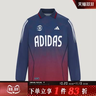 adidas阿迪达斯大童JB AOP LS POLO运动休闲长袖T恤KX4669