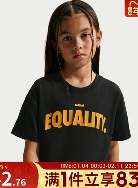 NIKE耐克大童LJ K NK TEE M90 HK运动休闲短袖T恤IQ0258-010