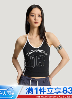 adidas阿迪达斯三叶草女子OG W TANK运动休闲复古挂脖背心KT3049