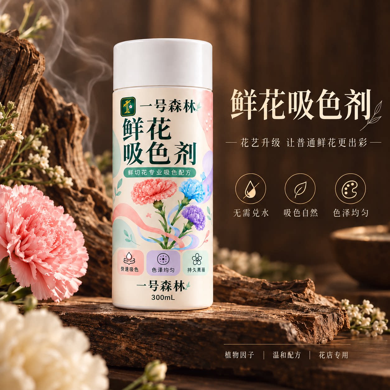 一号森林 鲜花吸色剂 diy吸色上色持久鲜切花环保吸色郁金香