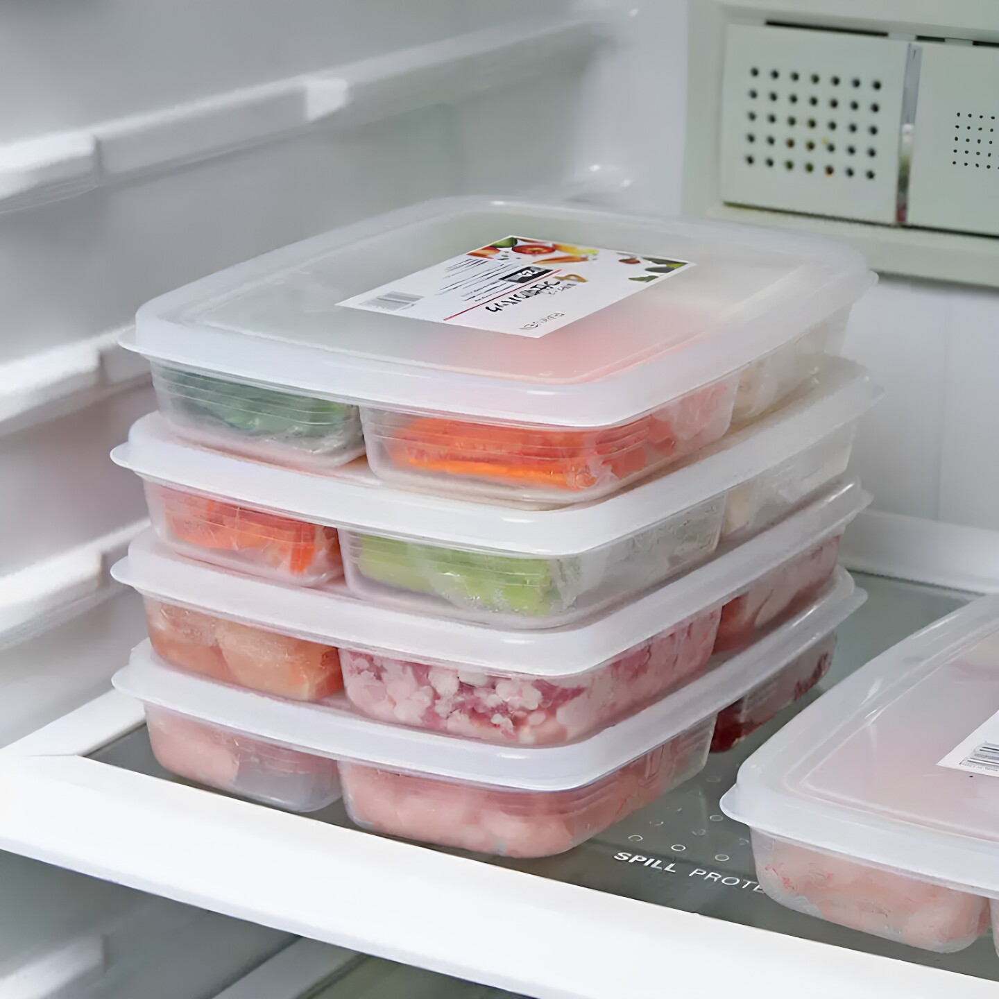 冰箱四分格熟食保鲜收纳盒