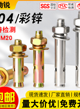 膨胀螺丝镀锌铁拉爆炸涨管螺钉锚膨胀螺栓M6M8M10M12M14M16M18M20