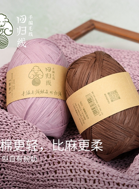 回归线新品 薄夏 100%纸毛线手工编织钩织包包线钩织毛线