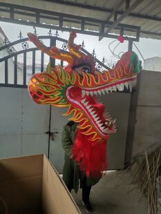 社火特1号舞龙 钢架料龙头龙尾 庙会龙灯 定制特舞龙灯光青龙