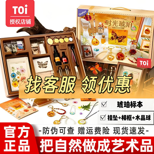 TOI图益时光琥珀diy礼盒琥珀昆虫
