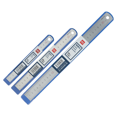 得力6235学生直尺中小学生助学工具卡通创意波浪尺直边尺子学生文具彩色波浪线塑料直尺18cm刻度