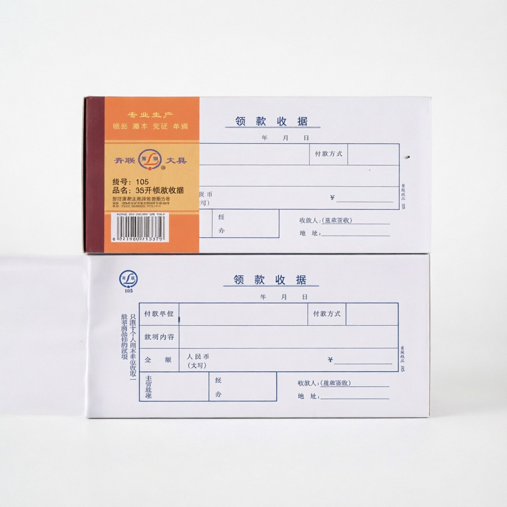 青联105领款收据现金领用支付报销单据210x105mm财务用品 共375张35开财务凭证图片
