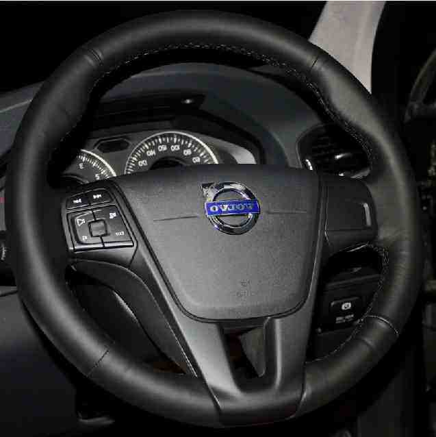 沃尔沃XC60/V60/V40/S60L/S80/XC90/S80L专用真皮手缝方向盘把套