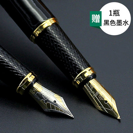 英雄钢笔7032美工笔书法笔礼盒铱金大明尖学生用成人办公书写练字专用商务刻字男士女士签字笔会议硬笔墨水笔