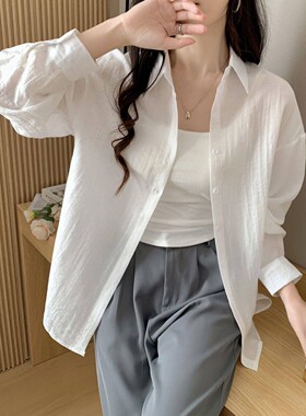 佐梦依薄款长袖衬衫