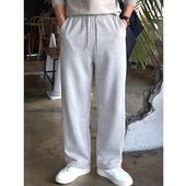 卫裤 户外休闲家居工装 子男系绳宽松直筒长裤 老钱风华棉透气运动裤