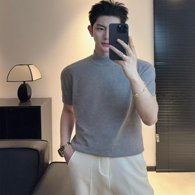 气质小高领羊毛衫轻熟风紧身短袖