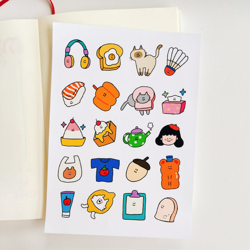 日式可爱贴纸卡通生活元素手账日记本剪贴簿装饰自粘贴纸素材,文具电教/文化用品/商务用品,贴纸/立体贴纸,淘宝优惠券,粉丝福利购,淘宝优惠卷