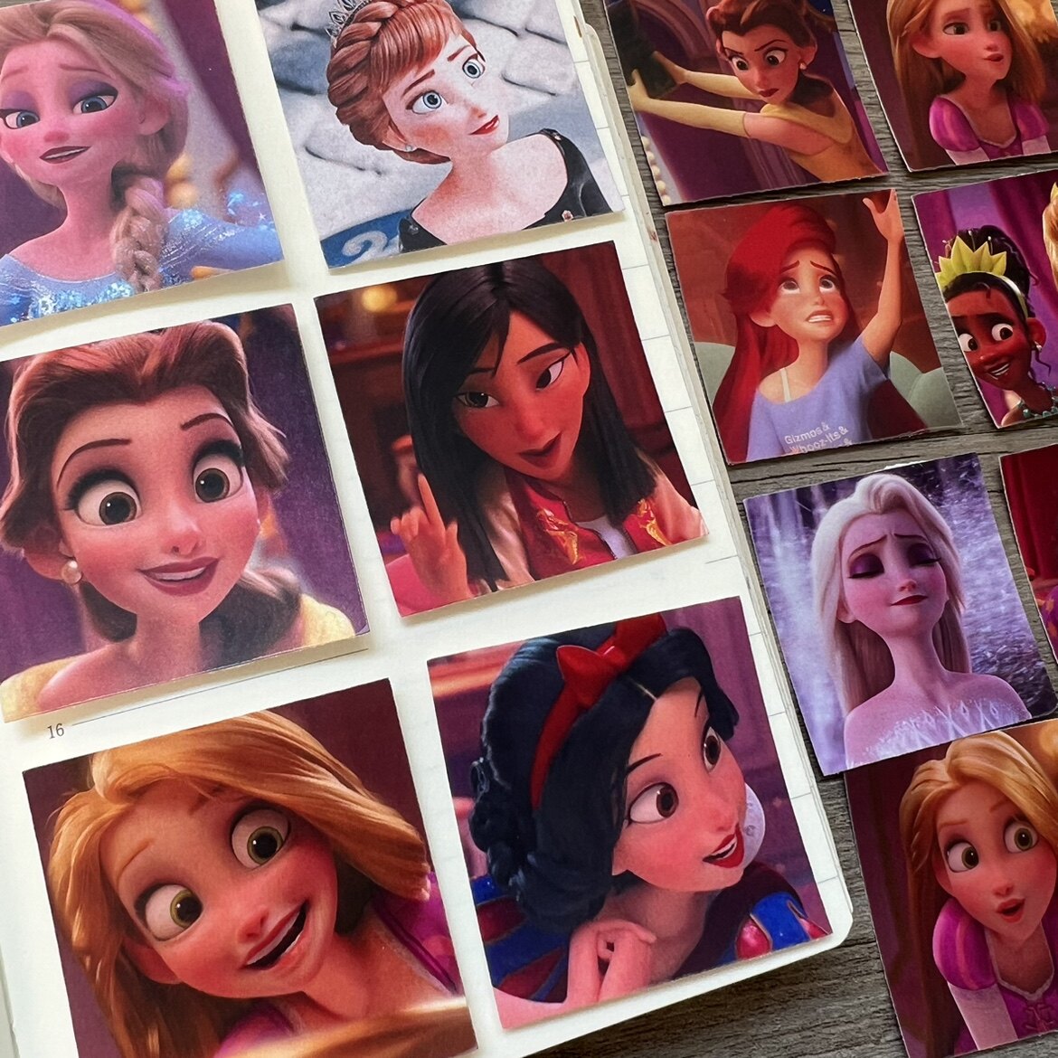 迪士尼在逃公主童话3d电影日记本手机壳相册装饰手帐贴纸素材包