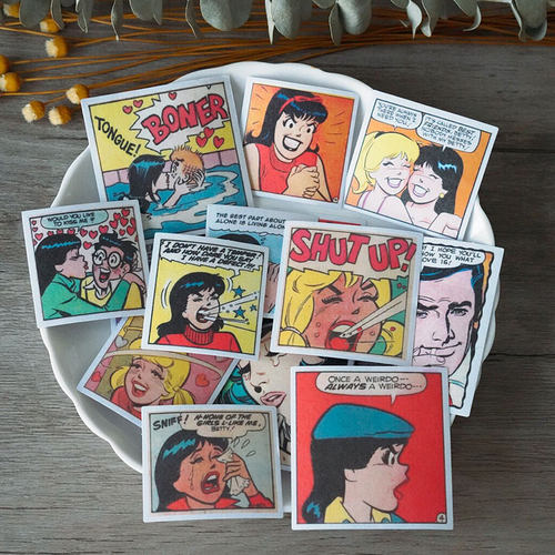 junkjournal波普风betty手帐贴纸