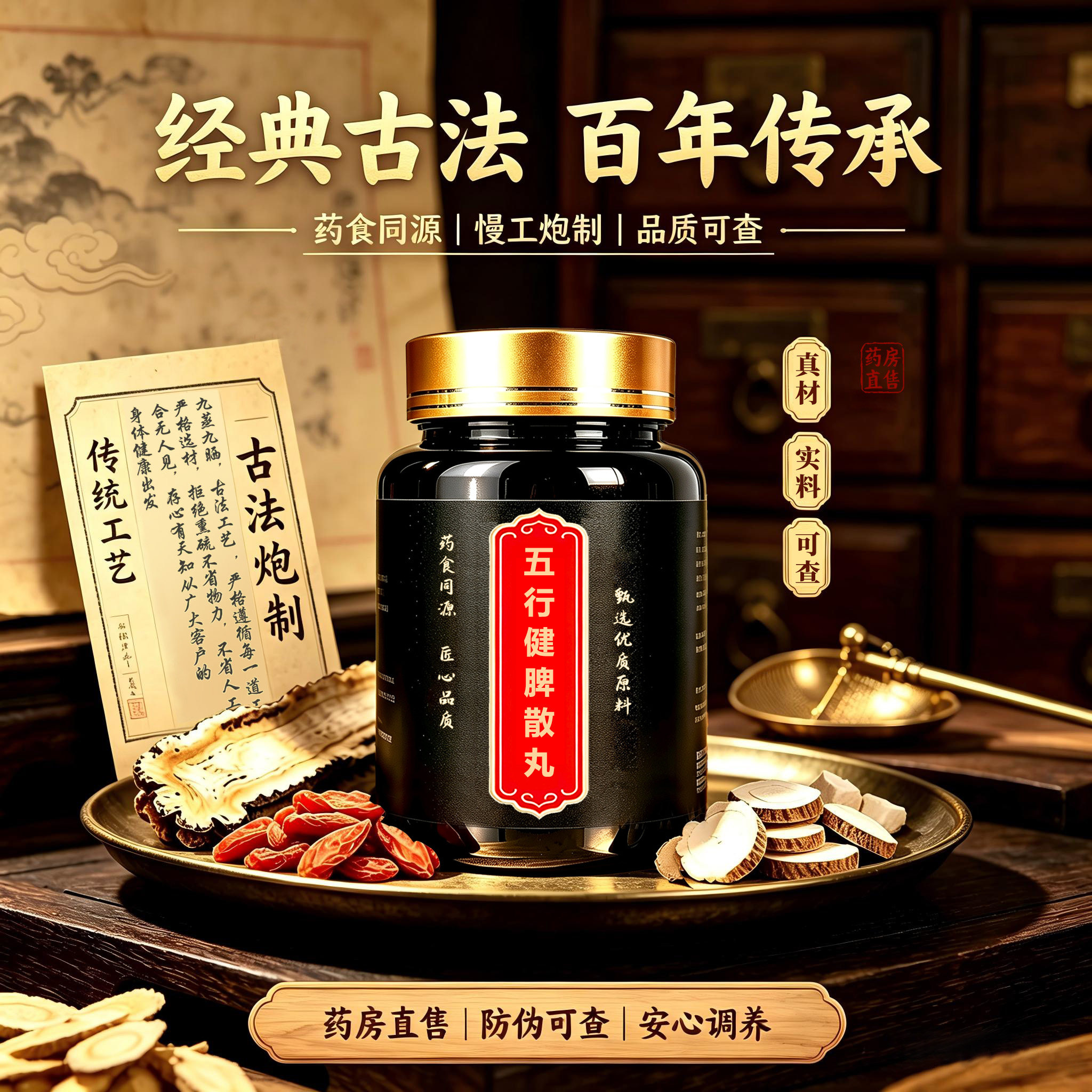 正品五行健脾散丸地道药材真材实料药食同款仁义堂品质古法炮制so图片