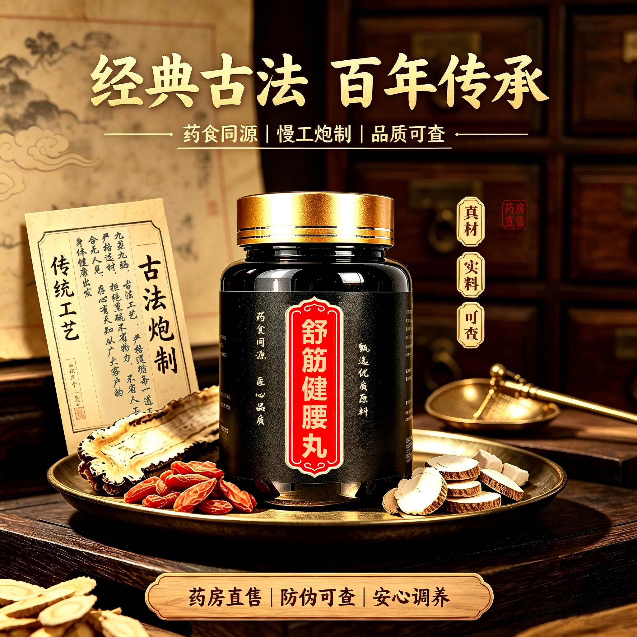 正品舒筋健腰丸地道药材真材实料药食同款仁义堂品质古法炮制so