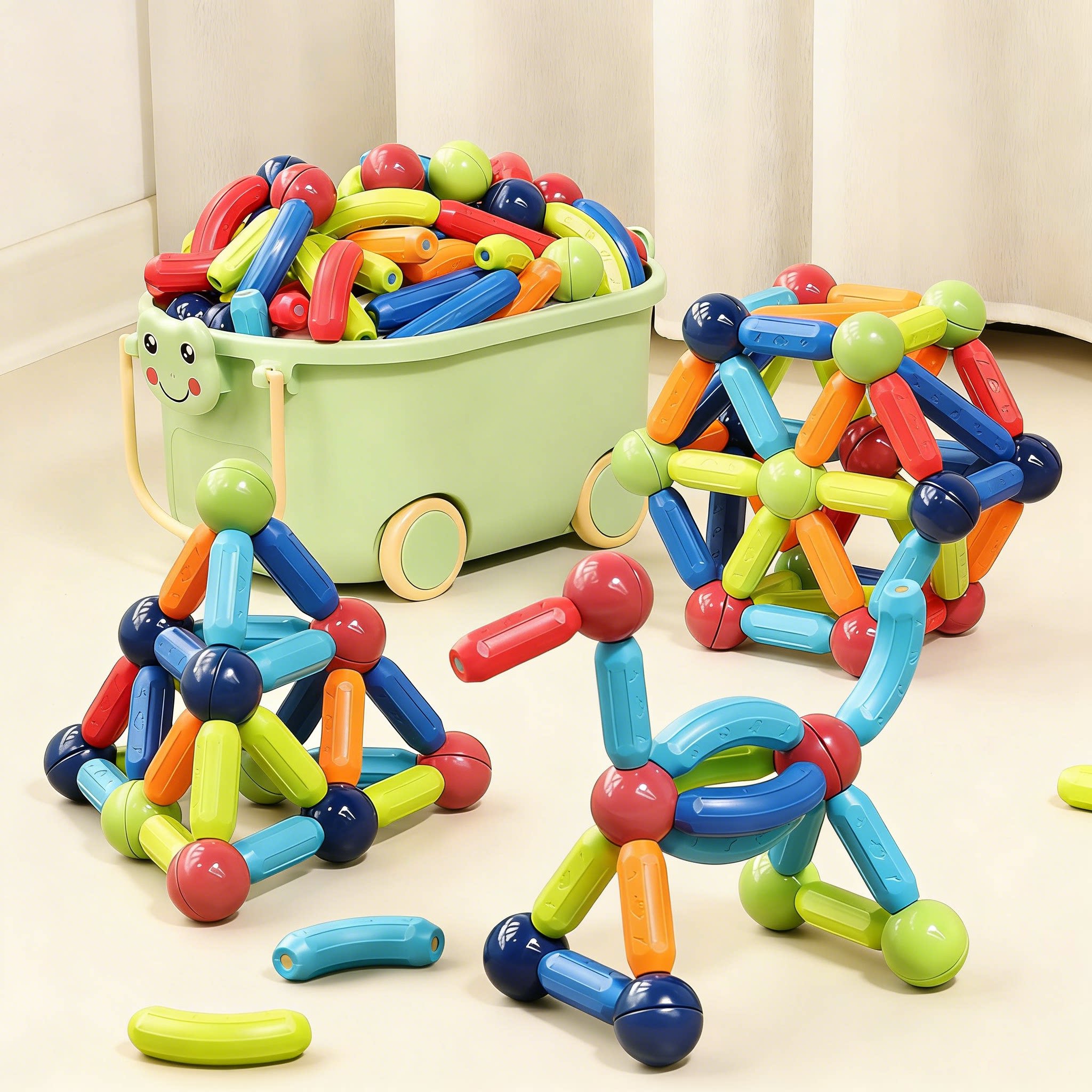 百变磁力棒儿童早教益智玩具男孩女孩磁铁拼装积木0到3岁宝宝礼物