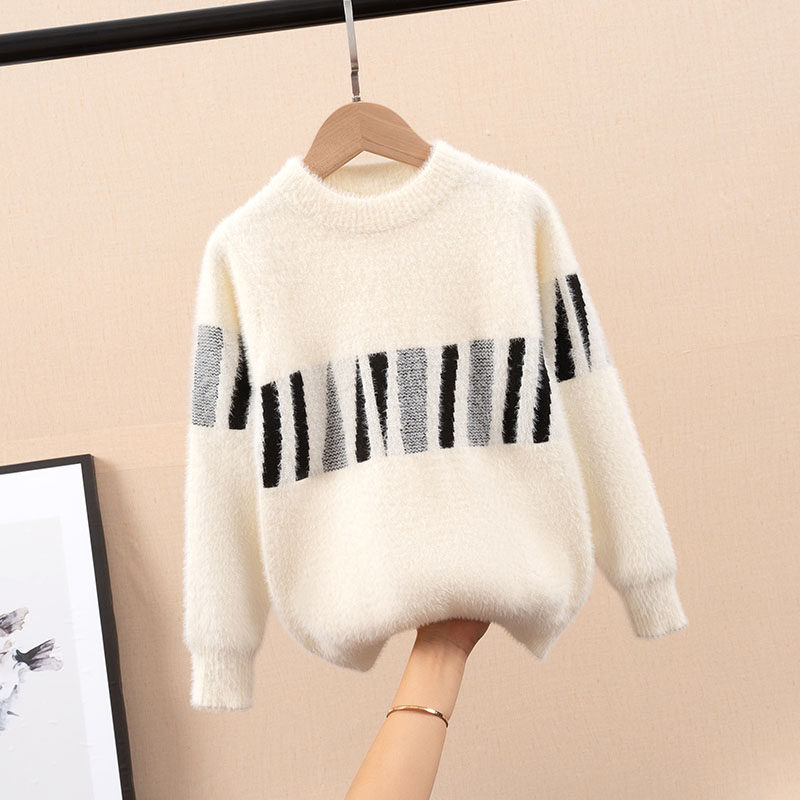 2024冬季新款男童水貂绒毛衣加绒加厚中大童男孩洋气针织打底衫潮,童装/婴儿装/亲子装,毛衣/针织衫,淘宝优惠券,粉丝福利购,淘宝优惠卷