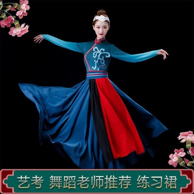 蒙古舞蹈演出服蒙古舞蹈演出服女少数名族藏族成人蒙族舞蹈服艺考