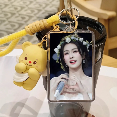 白鹿周边钥匙扣定制亚克力小卡挂件照片可爱包包公仔书包玩偶同款