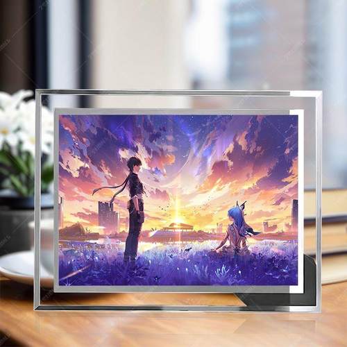 鸣潮周边守岸人水晶相框写真照片桌面摆件送学生二次元礼物可定制