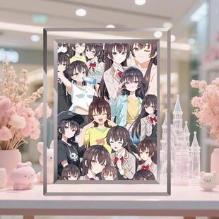 邻桌艾莉同学周防有希周边水晶玻璃相框摆台摆件定制照片朋友礼物