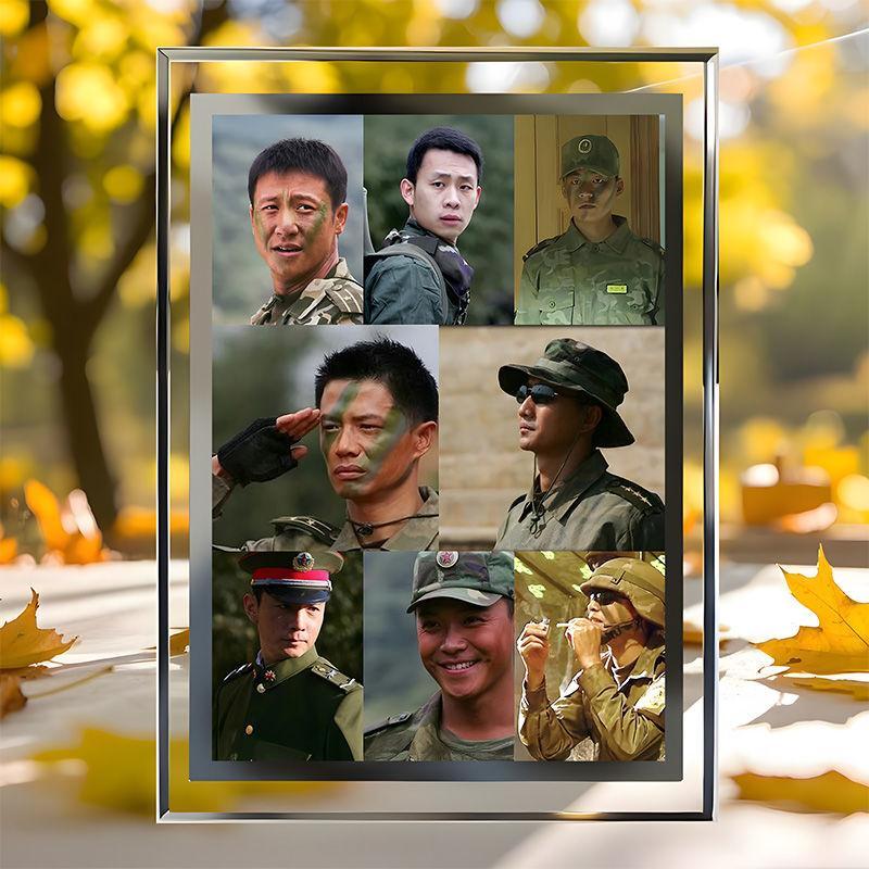 现货速发士兵突击A大队全员合照纪念军旅生活水晶玻璃相框房间精
