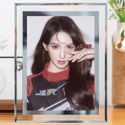 金晨diy定制亚克力扣照片相框钥匙扣链条新款小众简约挂件定制