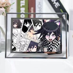 弹丸论破水晶相框周边七海千秋王马小吉照片定制摆台摆件玻璃立牌
