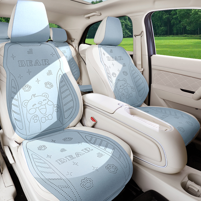 汽车坐垫四季马鞍垫翻毛皮半包座椅套大狗岚图速腾铂智3X钛3座套