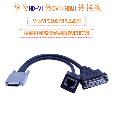 适用华为视频会议HD-VI镜头线转DVI  VPC600/620摄像机接终端HDMI