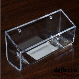 迪多进口透明挂墙卡片座多功能名片盒仿水晶商务名片架盒壁挂名片