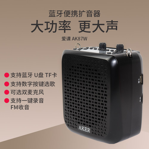 25w大功率/支持蓝牙/一键录音/单曲循环