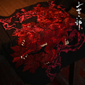 三省六部 t恤 重工新国风狮子牡丹刺绣短袖 兵部·伍·狻猊 夏季