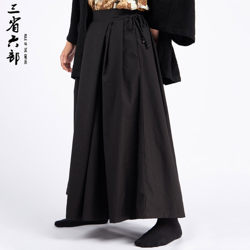 三省六部男女款八分走路带风裙裤