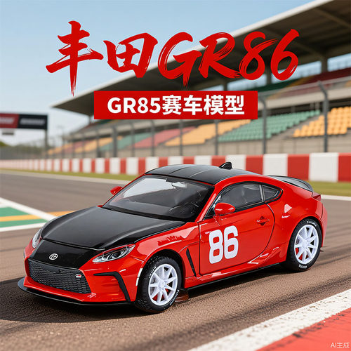 丰田GR86跑车模型合金车模