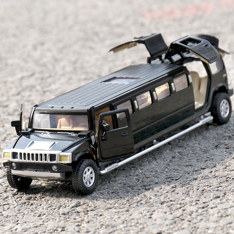 1/32加长版悍马h2合金属仿真儿童汽车模型男孩玩具礼物收藏摆件