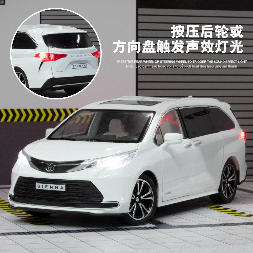 TOYOTA SENNA 합금 자동차 모델 GREVIA 비즈니스 MPV 시뮬레이션 자동차 장식품 어린이 소년 장난감 자동차
