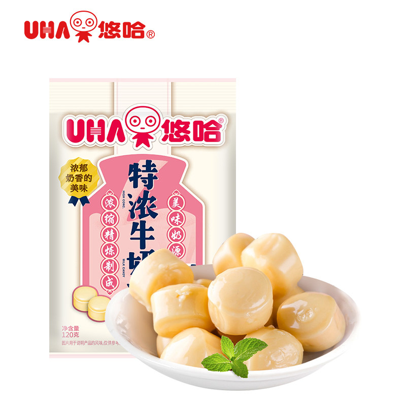 【U先】UHA悠哈特浓牛奶糖120g*1袋