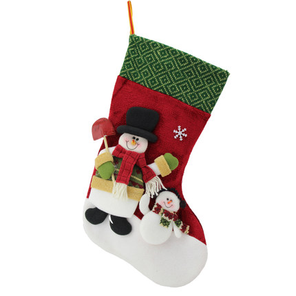 敏可43CM 大号圣诞礼品袜雪人老人鹿 圣诞装饰品袜子圣诞礼物包邮