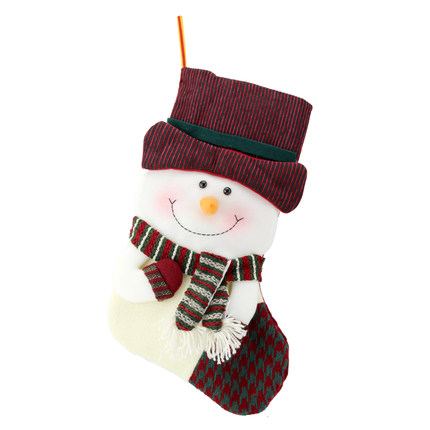 敏可43CM 大号圣诞礼品袜雪人老人鹿 圣诞装饰品袜子圣诞礼物包邮