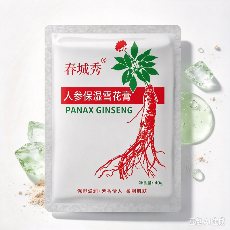国货人参润肤霜人参雪花膏袋防干补水霜东北老式雪花膏保湿身体乳
