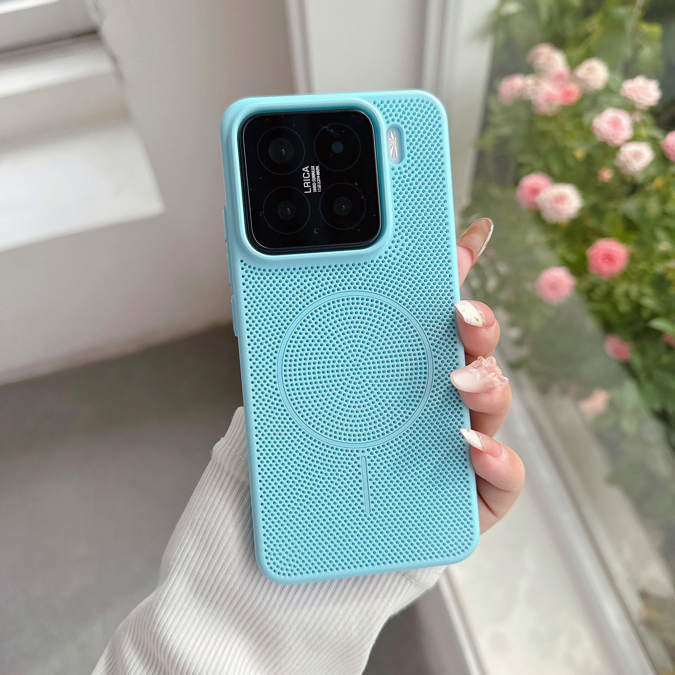 适用于小米15手机壳细圈磁吸小米15Pro/14夏季防摔【硬壳】新款小米17ProMax时尚款清爽网孔镂空散热网红爆款