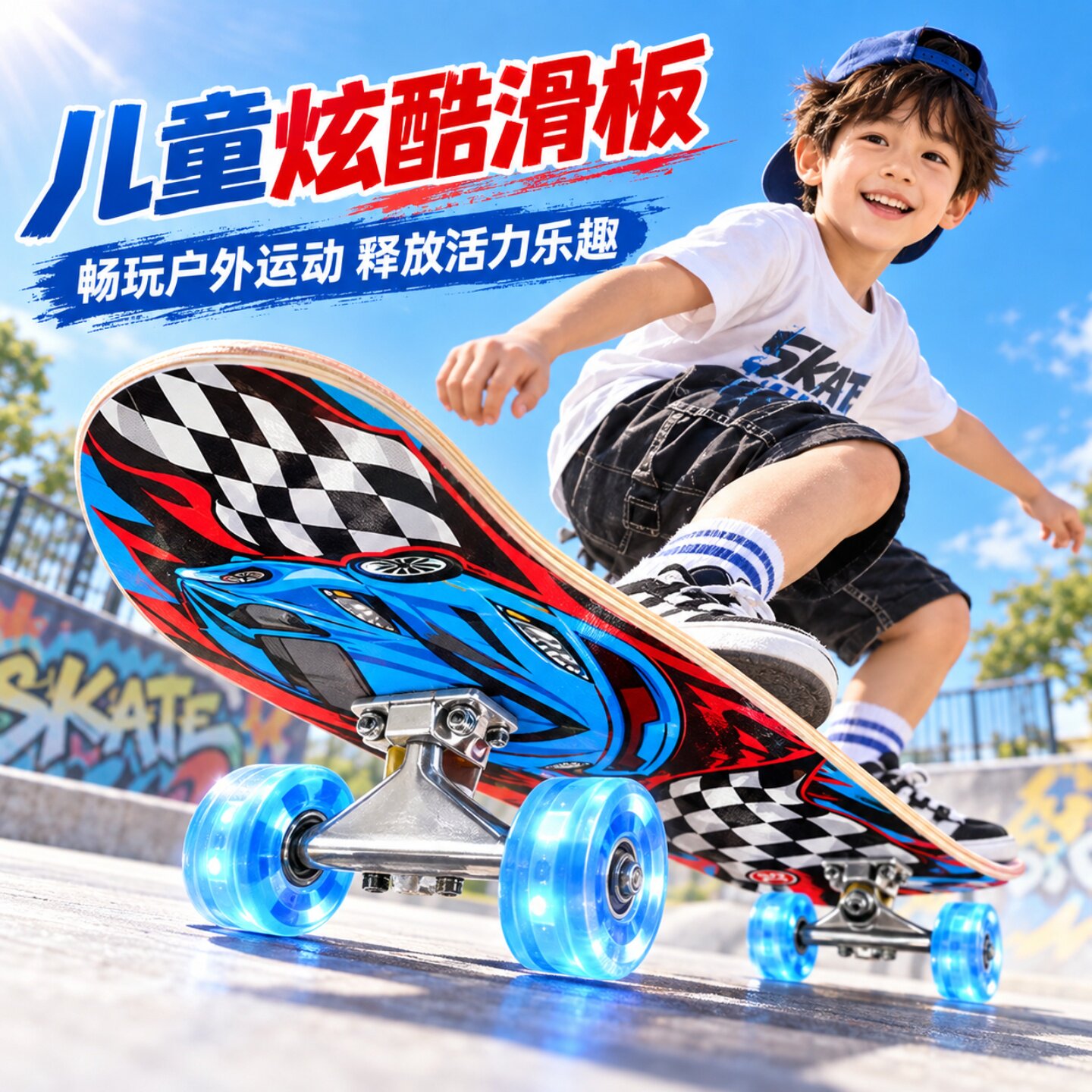 儿童专业版滑板双翘板